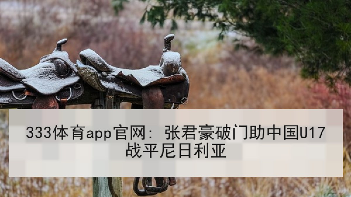 333体育app官网: 张君豪破门助中国U17战平尼日利亚